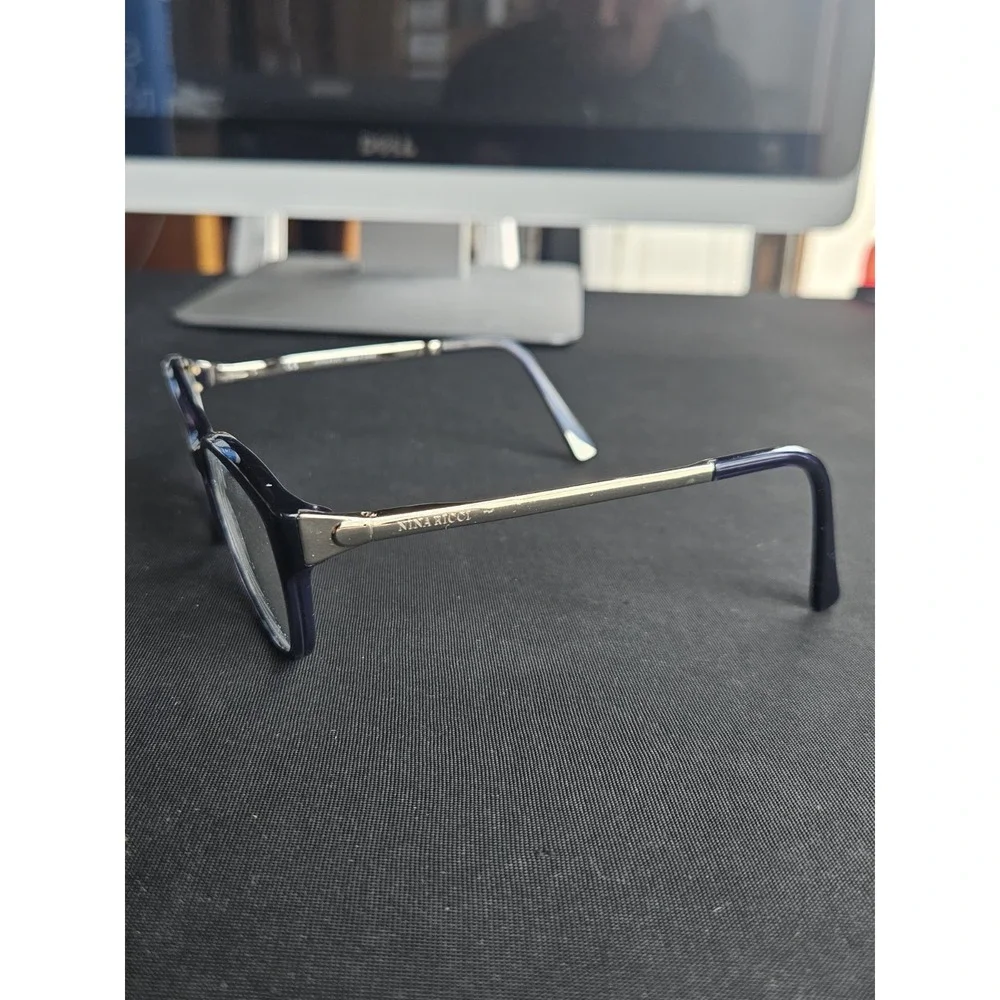 Nina Ricci VNR103K Eyeglasses Frames 52-16-135 Navy Cat Eye Womens Frames Only